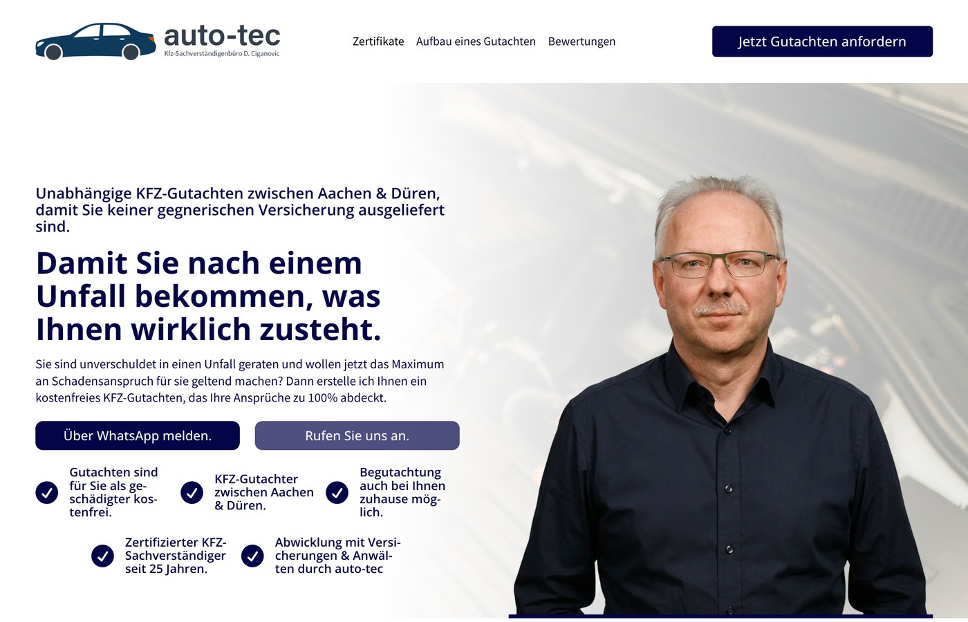 Website-Entwurf für einen Kfz- und Karosseriebetrieb